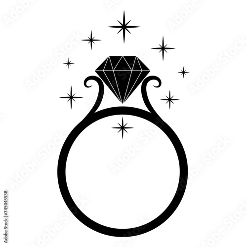 diamond ring vector illustration