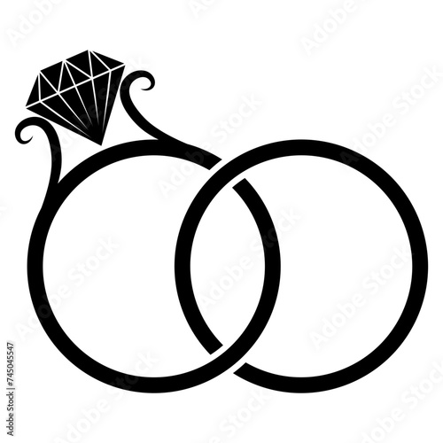 diamond ring vector illustration