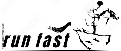 HORSE RACING LOGO DESIGN VECTOR ART