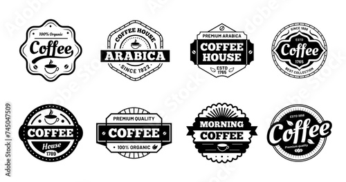Coffee badges and label design, sign vintage cafe © Tartila