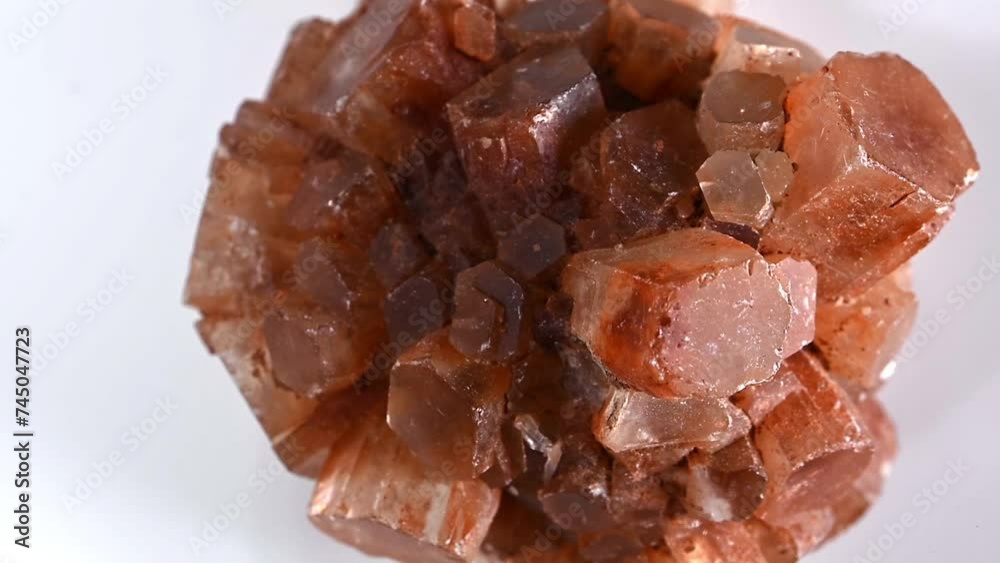 Aragonite 'Sputnik' (calcium carbonate) rotating slowly Aragonite 'Sputnik' (calcium carbonate) rotating slowly