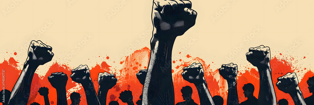 Fist protest hand activist people social fight crowd civil women march ...