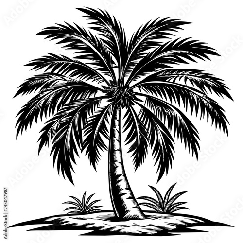 Illustration Of A Majestic Palm Tree