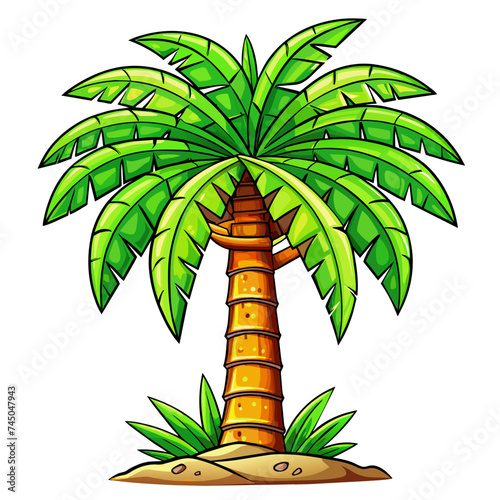 Illustration Of A Majestic Palm Tree