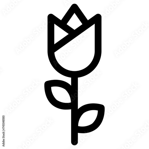 tulip icon, simple vector design