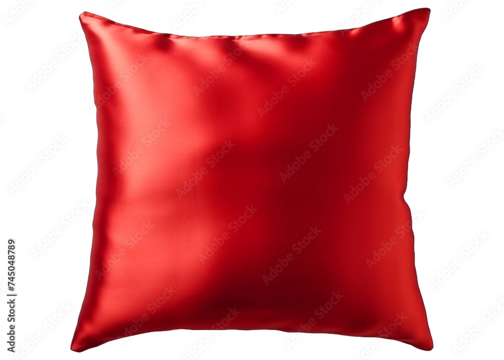 Realistic Detailed 3d Red Pillow Set.