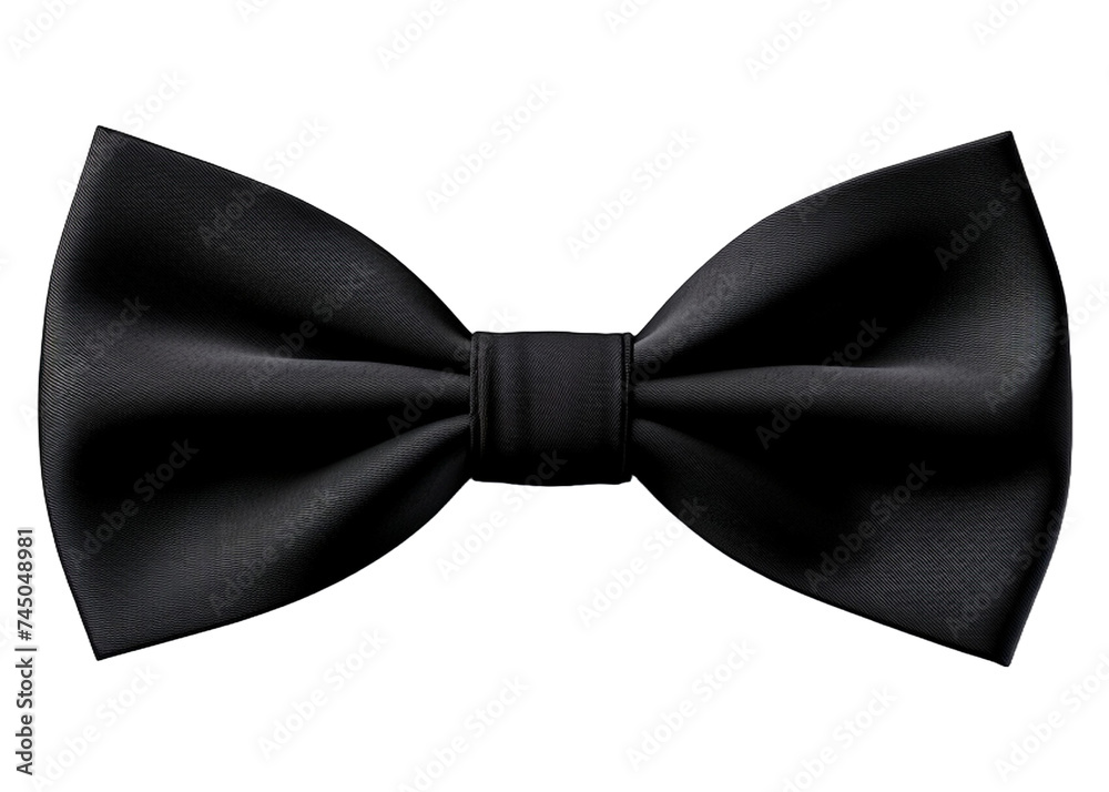 Black bow tie isolated on transparent background Black bow tie isolated on transparent background