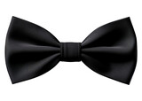 Black bow tie isolated on transparent background
