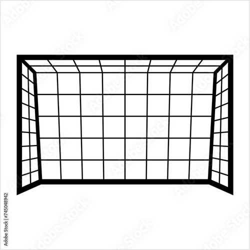 Goal Post Icon, Post Supporting A Crossbar And Forming The Goal On A Playing Field