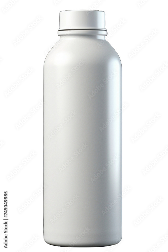 White plastic bottle for protein shake. Isolated on transparent background. White plastic bottle for protein shake. Isolated on transparent background.