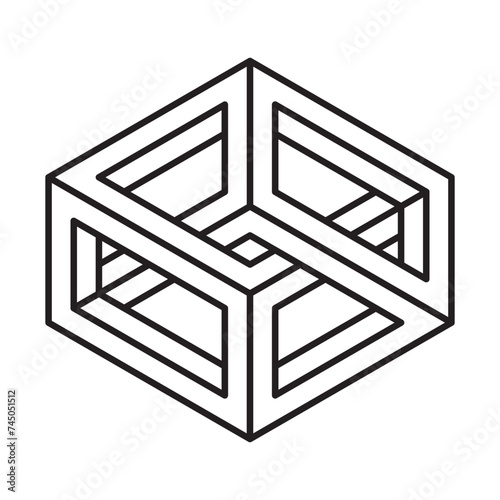 Abstract shape icon isolated on grey background. Design element. Vector illustration.