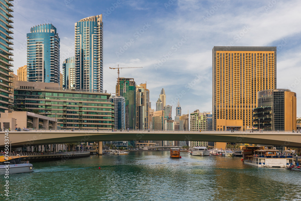 Obraz premium Skyscrapers at Dubai Marina.
