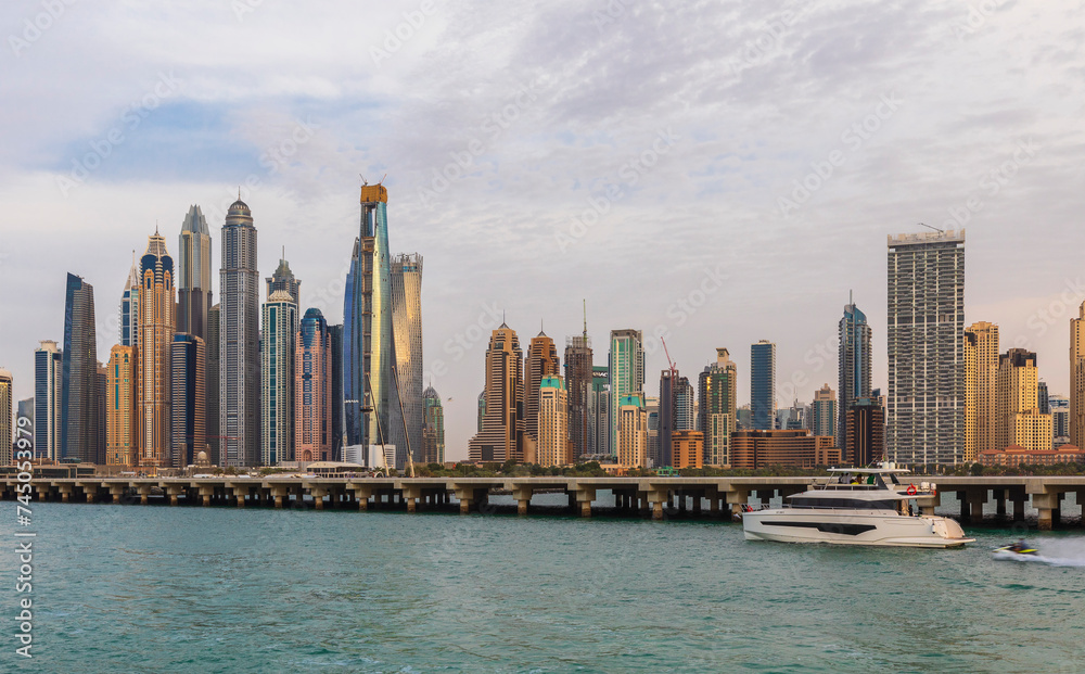 Fototapeta premium Skyscrapers at Dubai Marina.