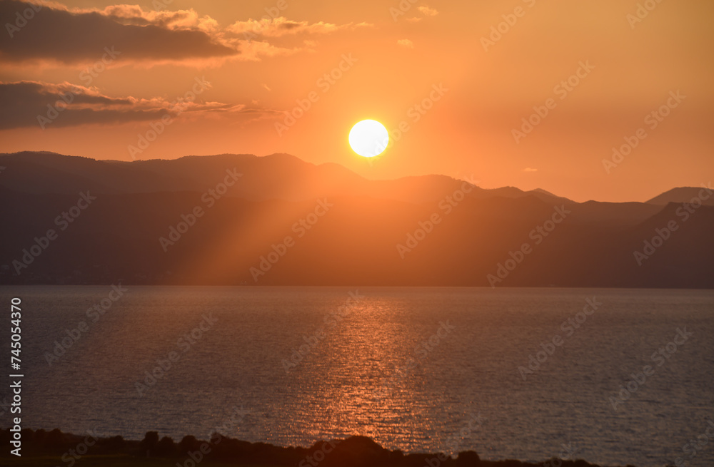 the sun sets behind the mountains in winter in Cyprus 6
