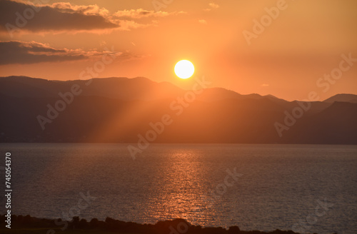 the sun sets behind the mountains in winter in Cyprus 6