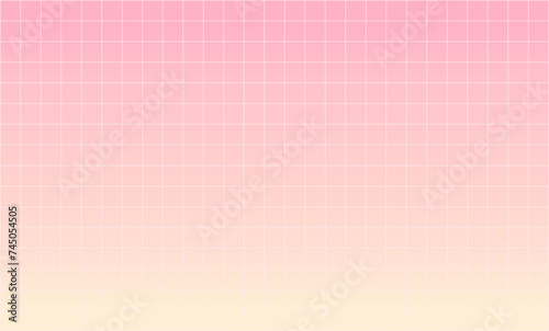 Grid pastel pink and yellow seamless gradient pattern vector background