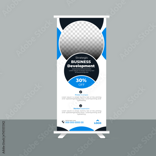 Business add presentation roll up banner design template,