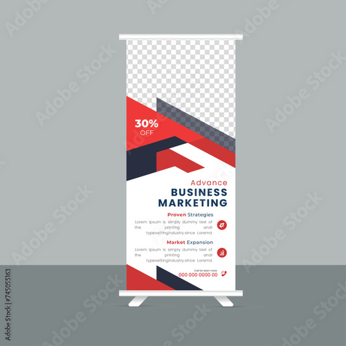 marketing  shop business roll up banner design