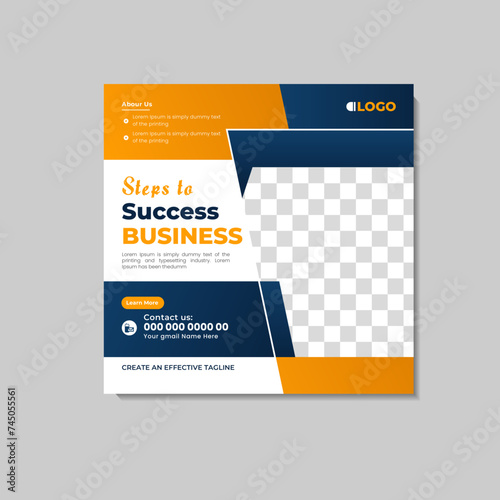 Business agency poster for social media, photo