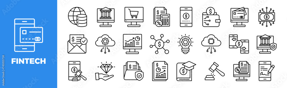 Fintech Icon Set