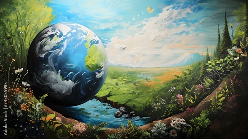 Vibrant Earth Day Artwork: Inspiring Paintings to Celebrate Nature © Muhammad