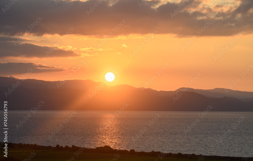 the sun sets behind the mountains in winter in Cyprus 8 the sun sets behind the mountains in winter in Cyprus 8