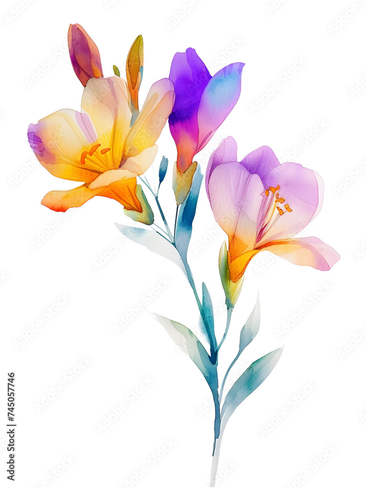 posy of freesia flowers isolated on white background
posy of freesia flowers isolated on white background