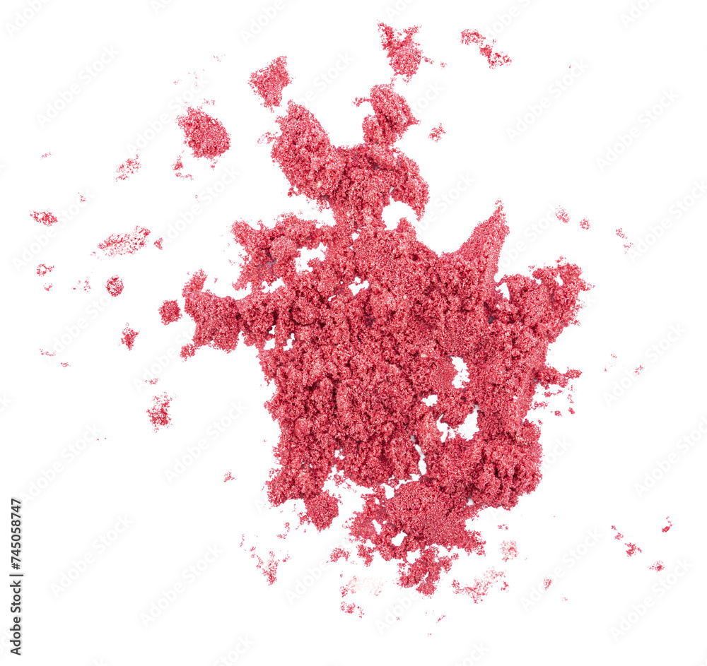 the pile of red kinetic sand, a graphic element isolated on a transparent background