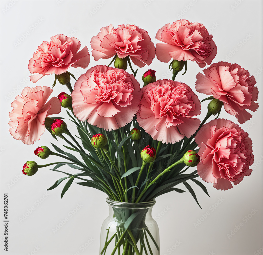 Obraz premium carnation on white background