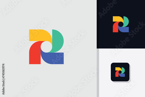 r letter logo design vector template
