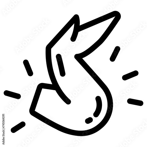 chicken wing icon, simple vector design photo