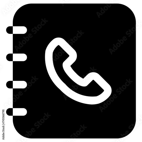 contact icon, simple vector design
