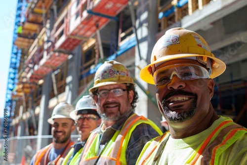 Construction Crew Smiling for the Camera Generative AI
