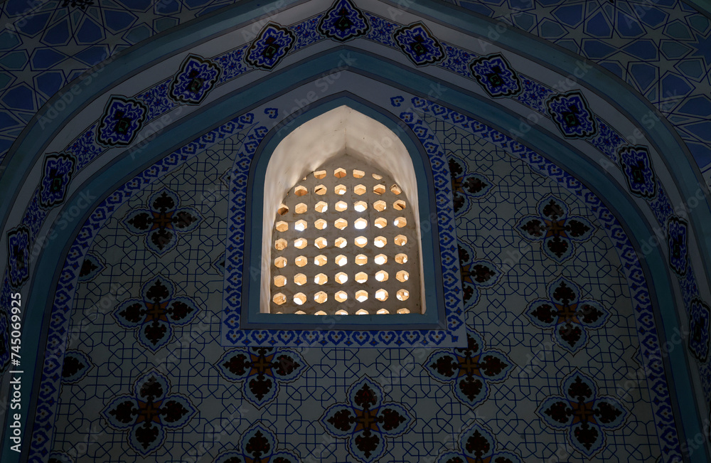 Interior Kok Gumbaz Mosque in Shahrisabz, Uzbekistan