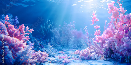 Underwater World. Marine Life. Fish And Colorful Coral Reefs. Beautiful Under The Sea Wallpaper. Ai Generated 