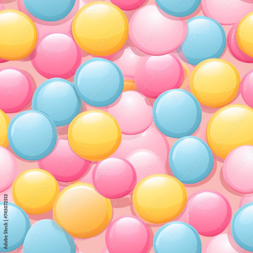 Seamless pastel candy pattern for wrapping paper, textile, scrapbooking, packaging design projects Seamless pastel candy pattern for wrapping paper, textile, scrapbooking, packaging design projects