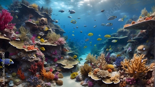 Explore the depths of the ocean and witness the vibrant colors and textures of marine life, all captured with stunning realism and authenticity." © Naveed Arts
