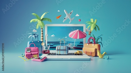e-commerce concept: travel online