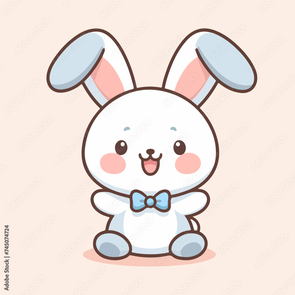 vector style bunny smile vector style bunny smile