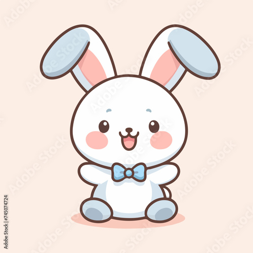 vector style bunny smile 