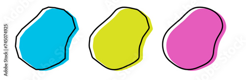 Nauru country black outline and colored country silhouettes in three different levels of smoothness. Simplified maps. Vector icons isolated on white background.