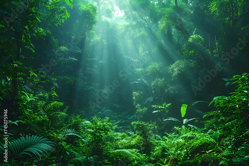 Verdant Forest Filled With Trees