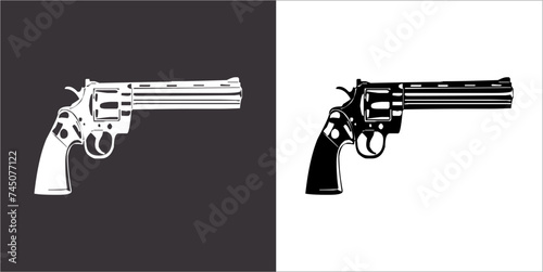 Illustration vector graphics of gun icon.