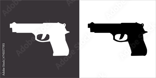 Illustration vector graphics of gun icon.