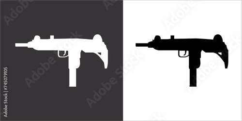 Illustration vector graphics of gun icon.