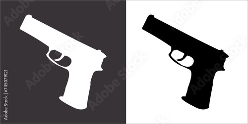Illustration vector graphics of gun icon.