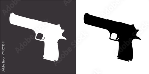 Illustration vector graphics of gun icon.