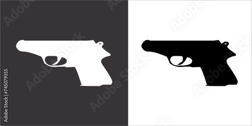 Illustration vector graphics of gun icon.