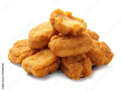 Chicken nuggets isolated on transparent background
