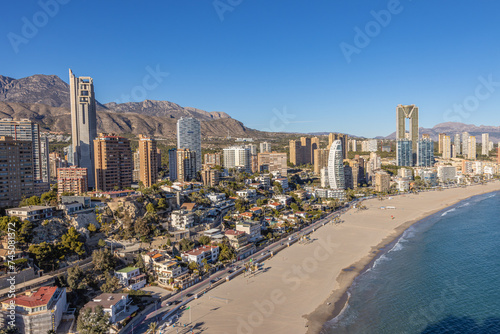 Benidorm, Spain -January 8 2024 "Beautiful coast of south spain during the sunrise"